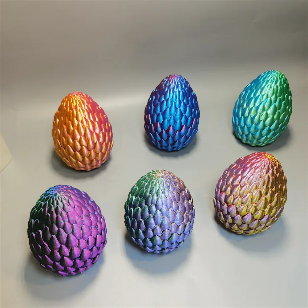 3D-печать: фигурка дракона из PLA-пластика, декоративное яйцо