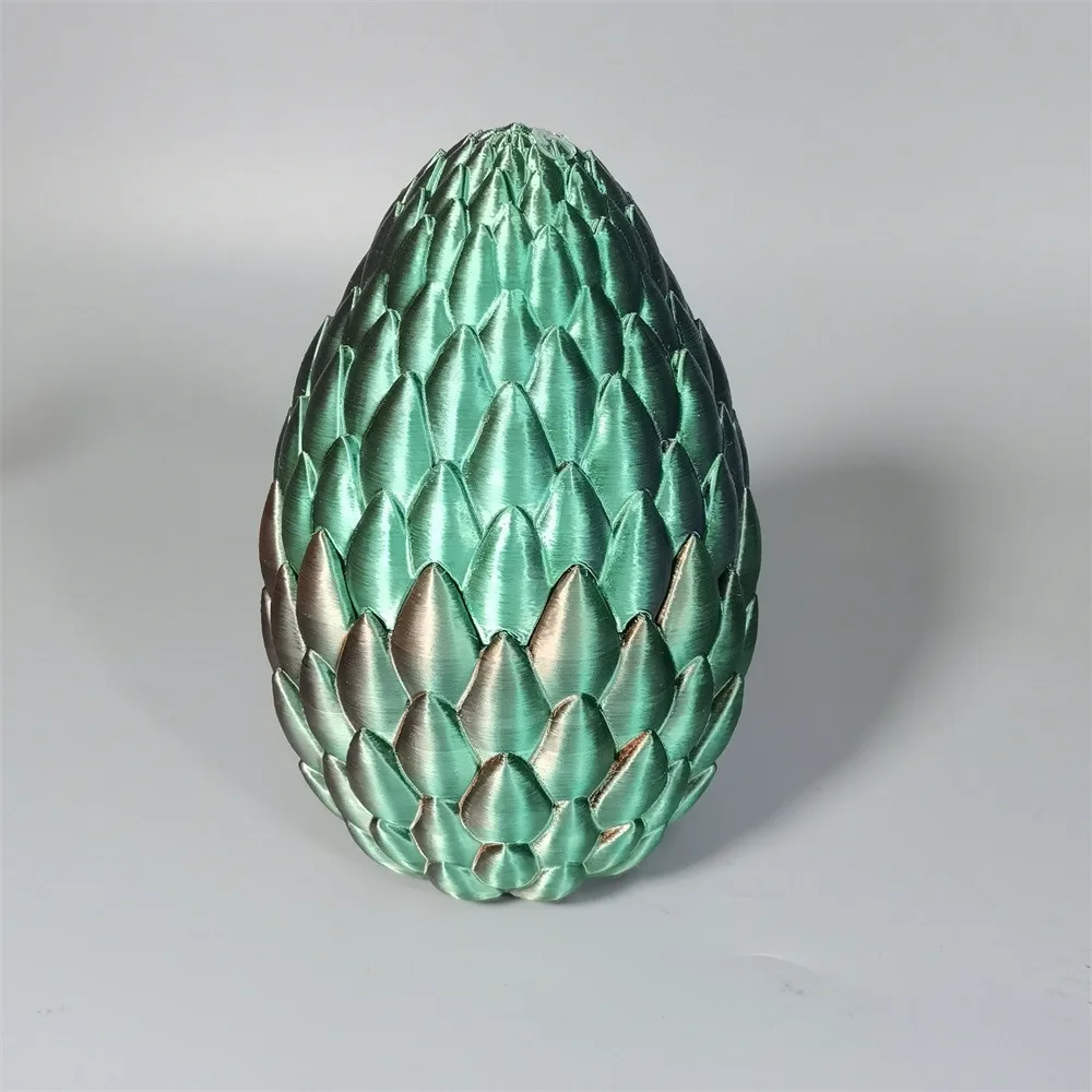 3D-печать: фигурка дракона из PLA-пластика, декоративное яйцо