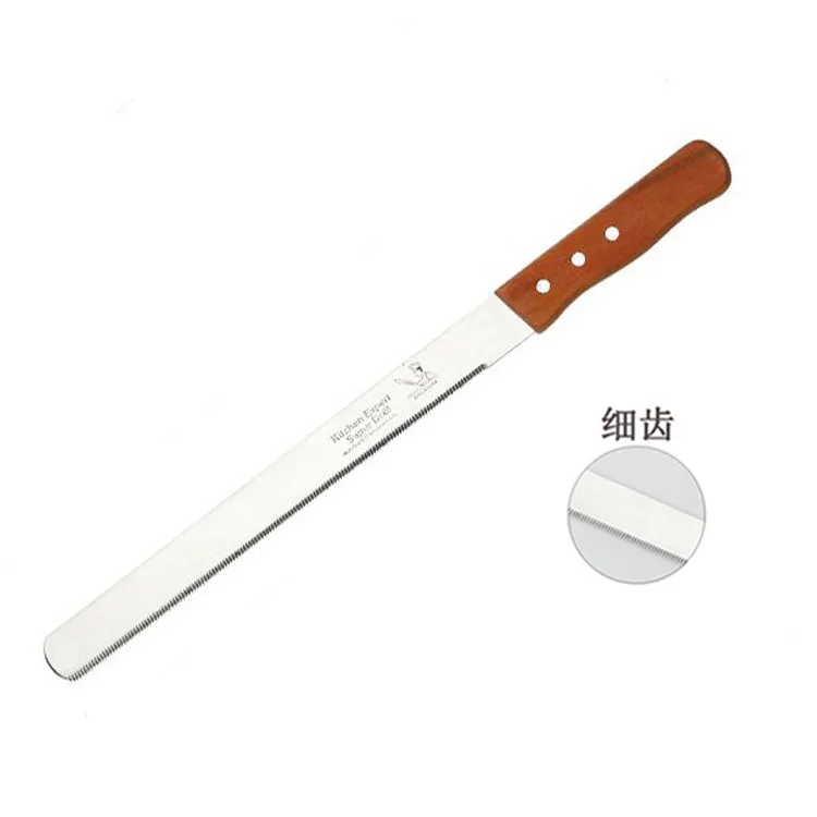 Нож для хлеба с деревянной ручкой, нержавеющая сталь, 10–14 дюймов