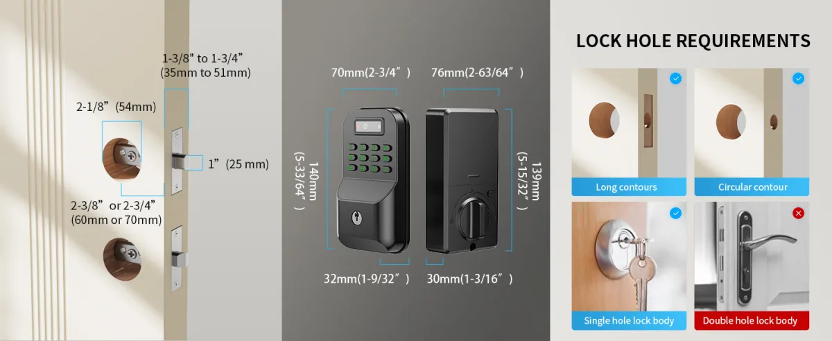Умный замок с ладонной веной, камерой, Wi-Fi и кодом для офиса и квартиры