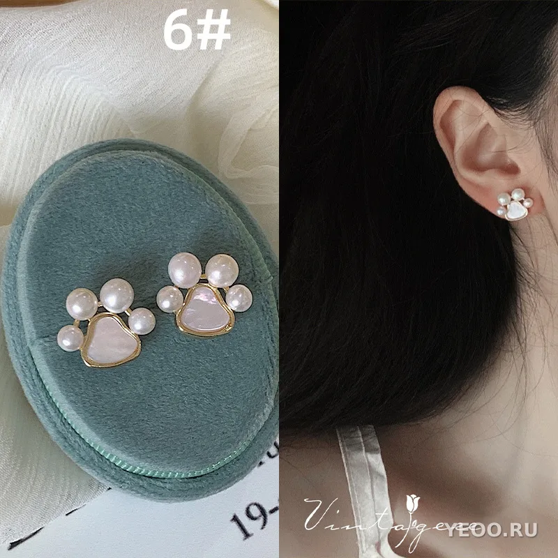 Серьги-клипсы в форме спирали с жемчугом, без прокола, для женщин