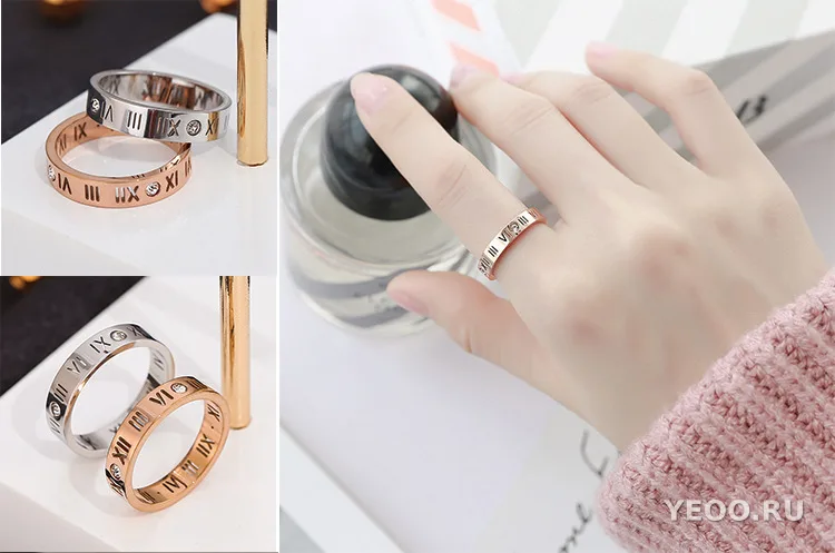 Кольцо женское из титановой стали с покрытием 18K, тонкое, гладкое, не тускнеет