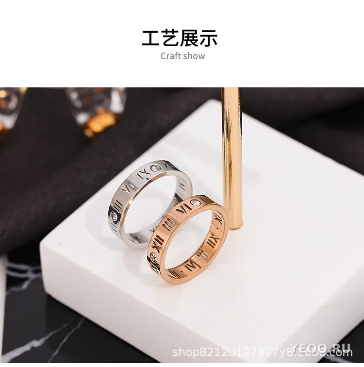 Кольцо женское из титановой стали с покрытием 18K, тонкое, гладкое, не тускнеет