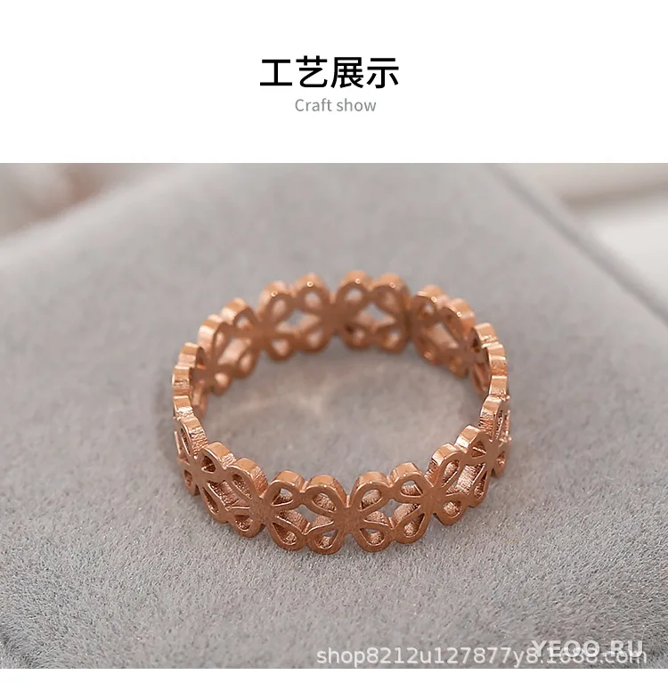 Кольцо женское из титановой стали с покрытием 18K, тонкое, гладкое, не тускнеет
