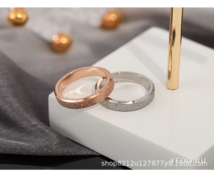 Кольцо женское из титановой стали с покрытием 18K, тонкое, гладкое, не тускнеет
