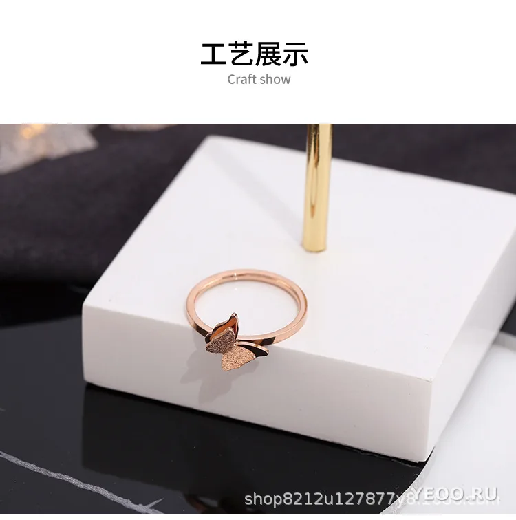 Кольцо женское из титановой стали с покрытием 18K, тонкое, гладкое, не тускнеет