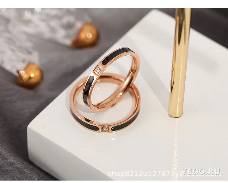 Кольцо женское из титановой стали с покрытием 18K, тонкое, гладкое, не тускнеет