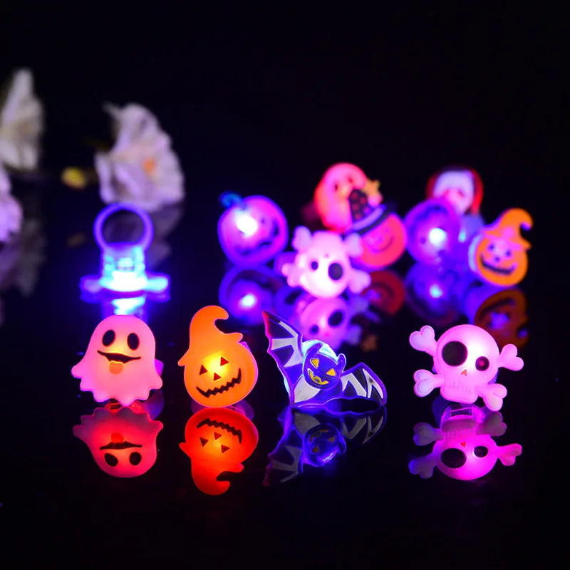 Светящееся кольцо с LED-подсветкой, праздничный сувенир на Хэллоуин и Рождество