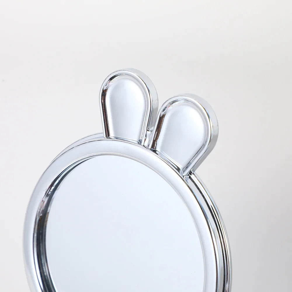 Складное косметическое зеркало с ушками кролика, 10,7×7,5 см