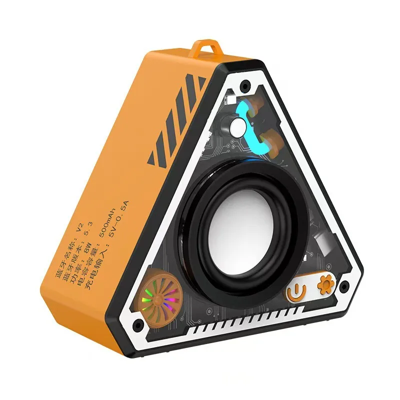 Портативная Bluetooth-колонка в стиле меха, низкие частоты HiFi