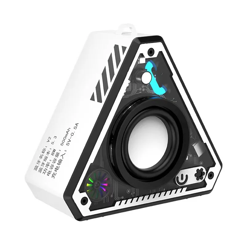 Портативная Bluetooth-колонка в стиле меха, низкие частоты HiFi