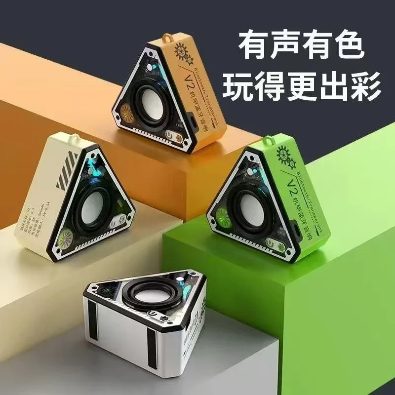 Портативная Bluetooth-колонка в стиле меха, низкие частоты HiFi