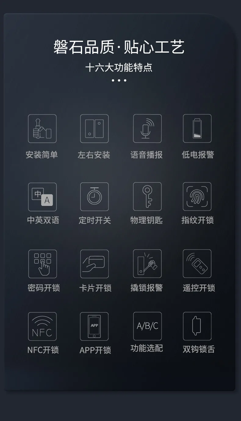 Умный замок для стеклянной двери с отпечатком пальца, кодом и Wi-Fi