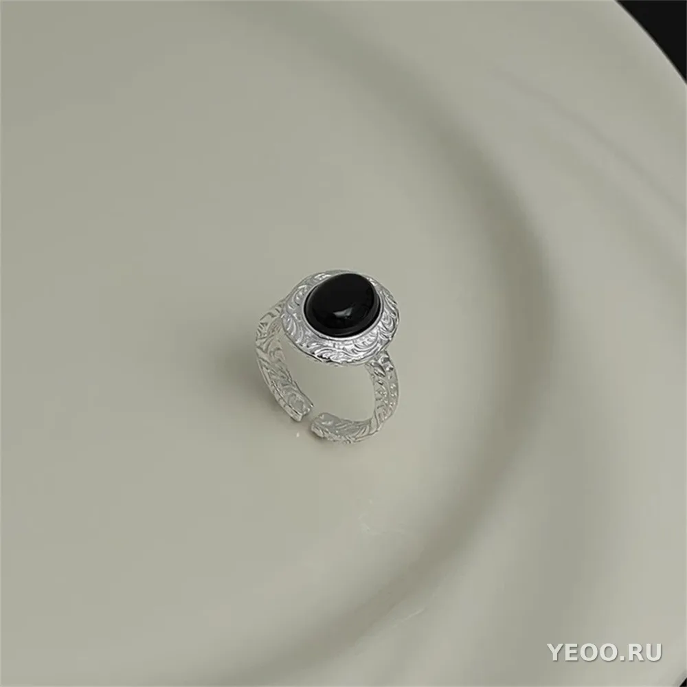 Кольцо женское из стерлингового серебра 925 пробы, простое, открытого типа