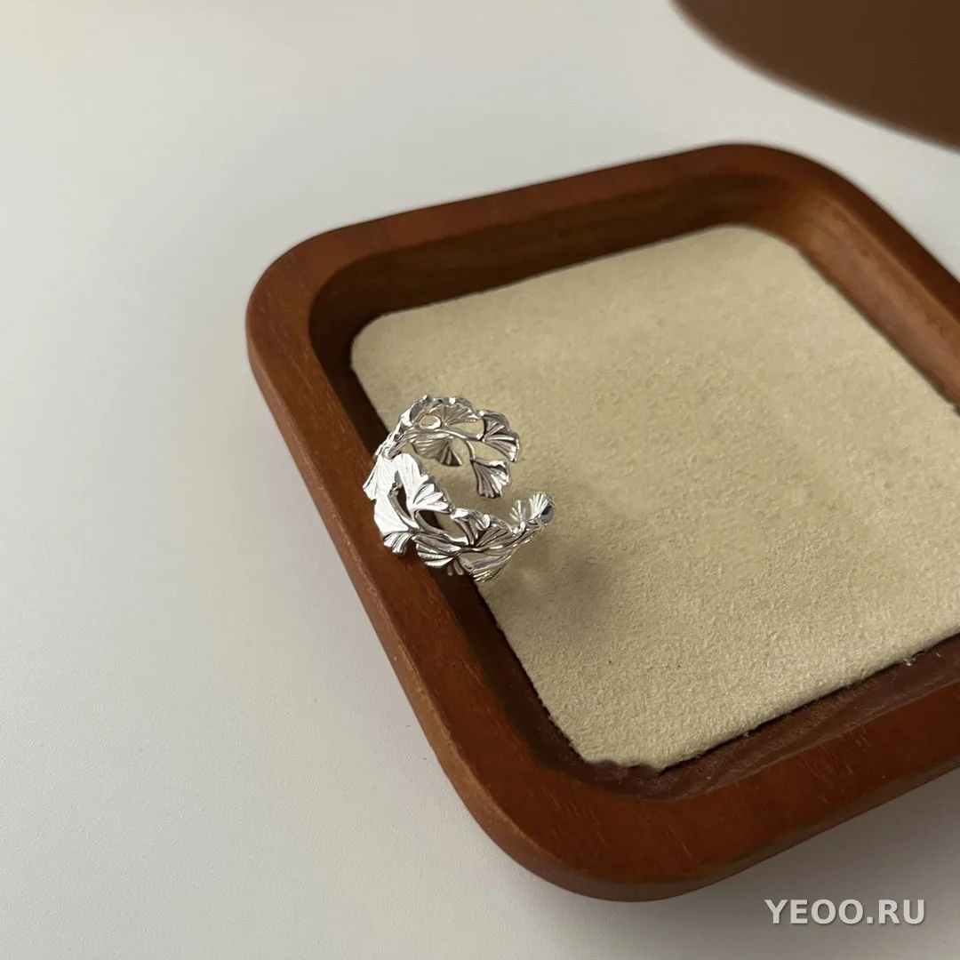 Кольцо женское из стерлингового серебра 925 пробы, простое, открытого типа
