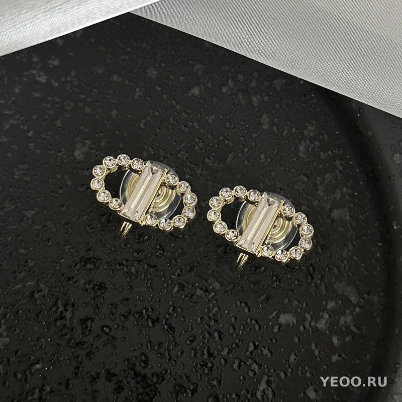Серьги-клипсы в гонконгском стиле с жемчугом и цветочным бантом