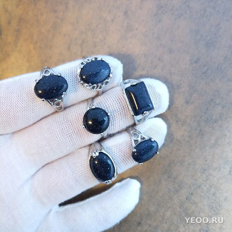 Кольца из натуральных камней, разных видов, в коробке, экспортные, оптом от производителя
