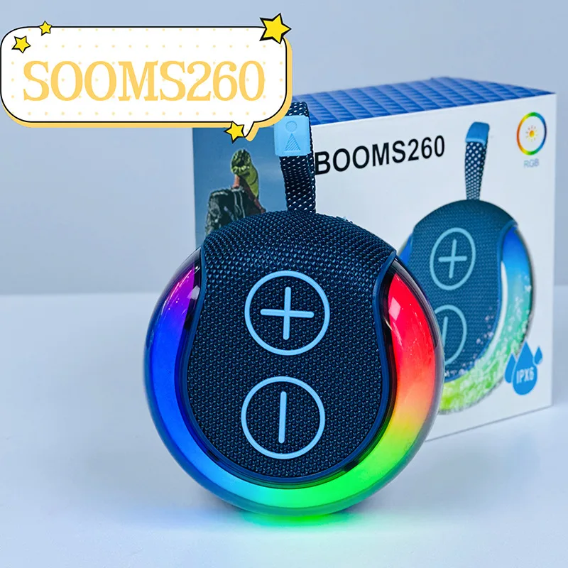Портативная мини-колонка с RGB-подсветкой и Bluetooth, слотом для карт памяти