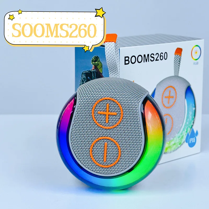 Портативная мини-колонка с RGB-подсветкой и Bluetooth, слотом для карт памяти