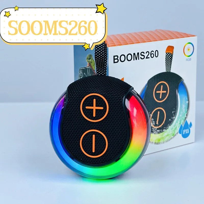 Портативная мини-колонка с RGB-подсветкой и Bluetooth, слотом для карт памяти