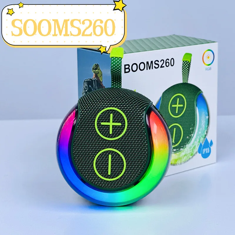 Портативная мини-колонка с RGB-подсветкой и Bluetooth, слотом для карт памяти