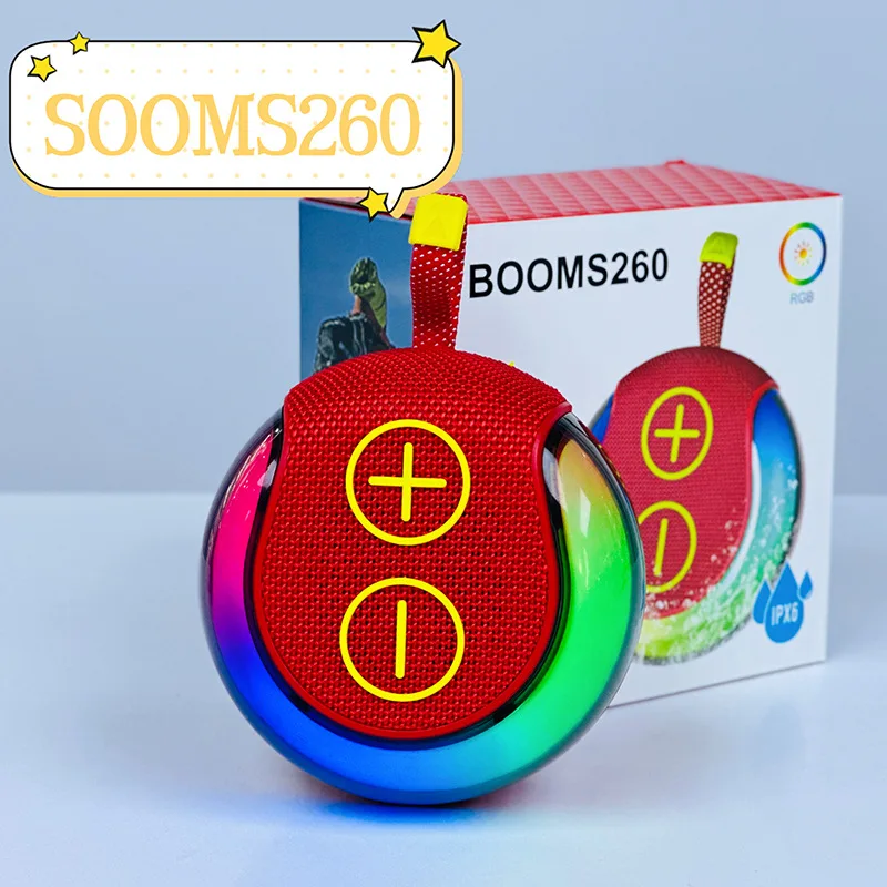 Портативная мини-колонка с RGB-подсветкой и Bluetooth, слотом для карт памяти