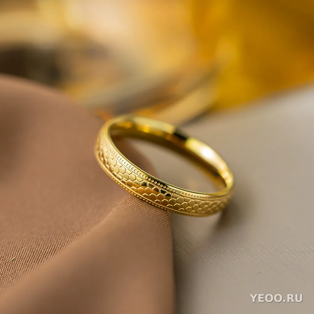 Кольцо женское из титановой стали с покрытием 18K, минималистичное, для указательного пальца