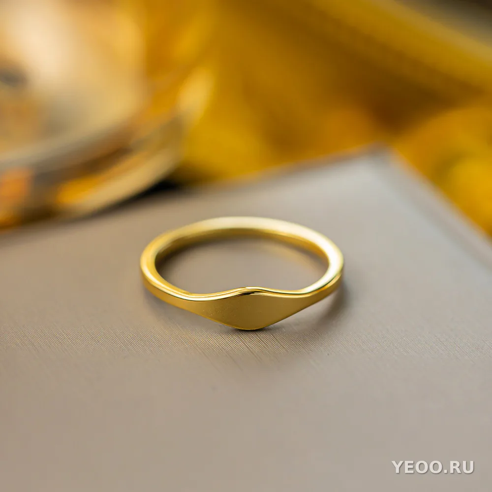 Кольцо женское из титановой стали с покрытием 18K, минималистичное, для указательного пальца