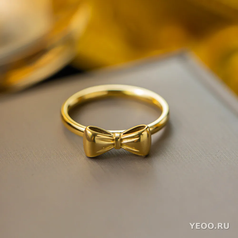 Кольцо женское из титановой стали с покрытием 18K, минималистичное, для указательного пальца