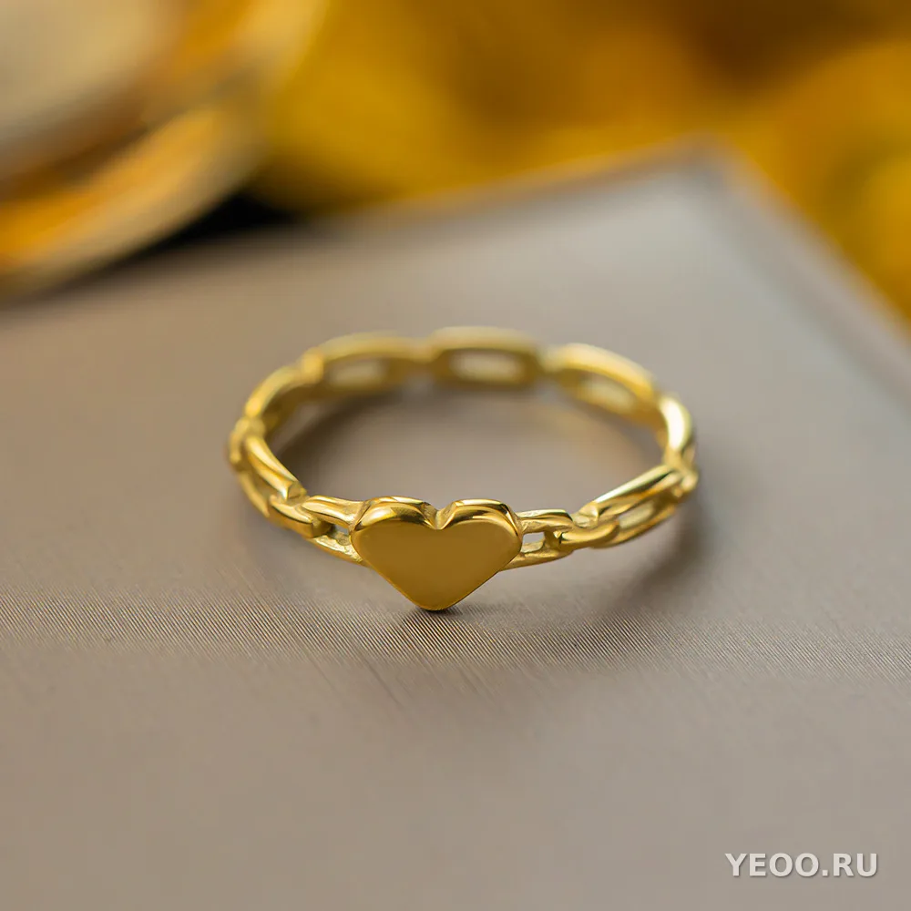 Кольцо женское из титановой стали с покрытием 18K, минималистичное, для указательного пальца