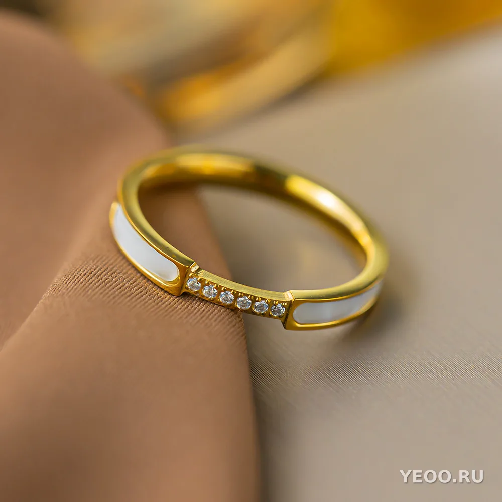 Кольцо женское из титановой стали с покрытием 18K, минималистичное, для указательного пальца