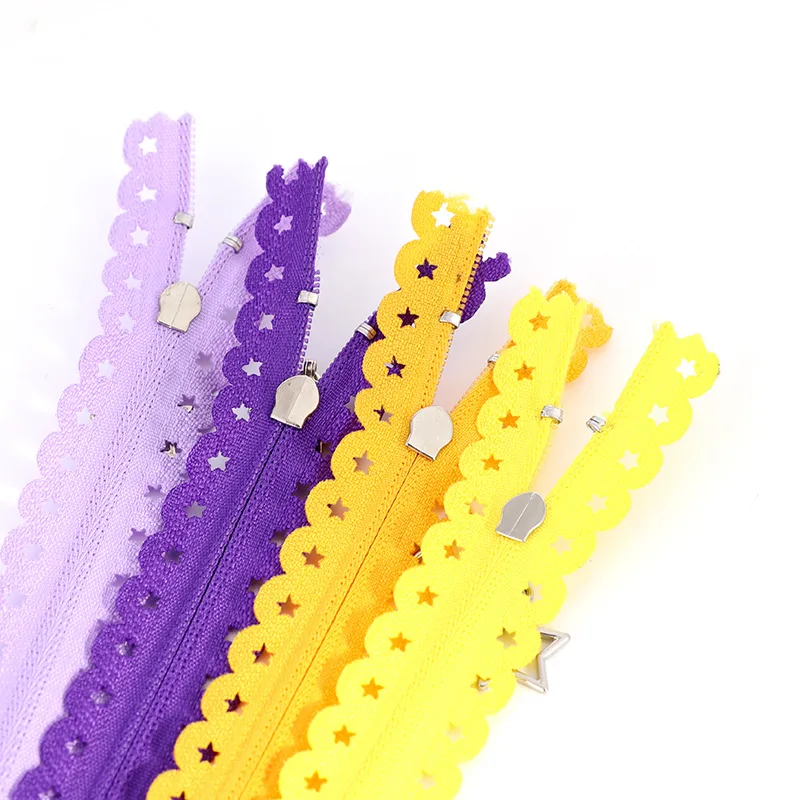 Молния нейлоновая закрытая №3 с кружевной тиснёной отделкой, для сумок и DIY
