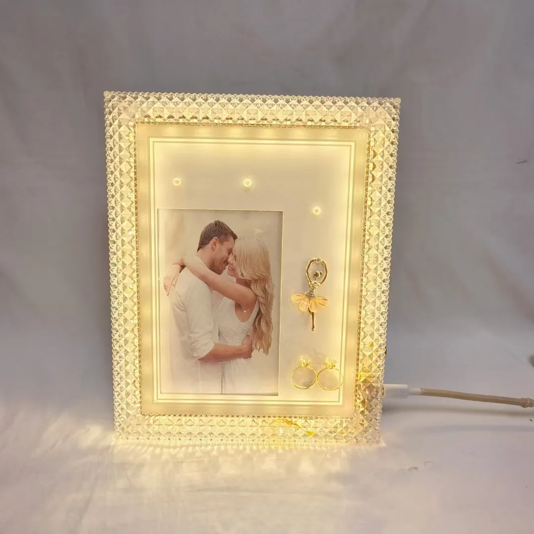 Декоративная фоторамка с подсветкой LED, прямоугольная, 20×25 см