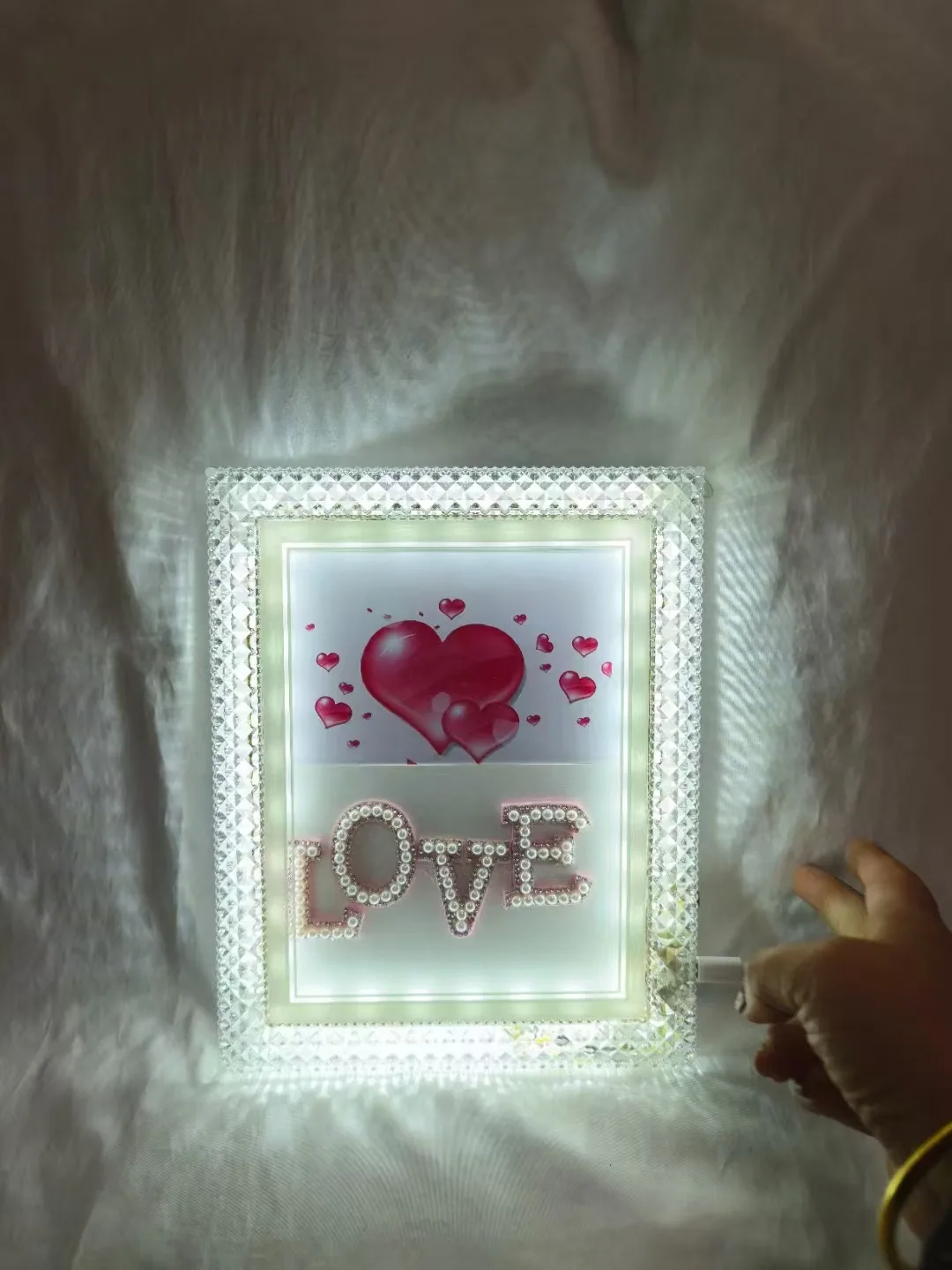 Декоративная фоторамка с подсветкой LED, прямоугольная, 20×25 см