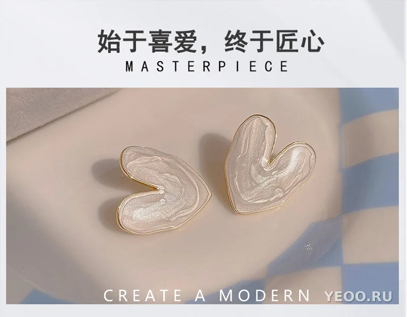 Сережки-гвоздики из серебра 925 пробы, корейский минимализм