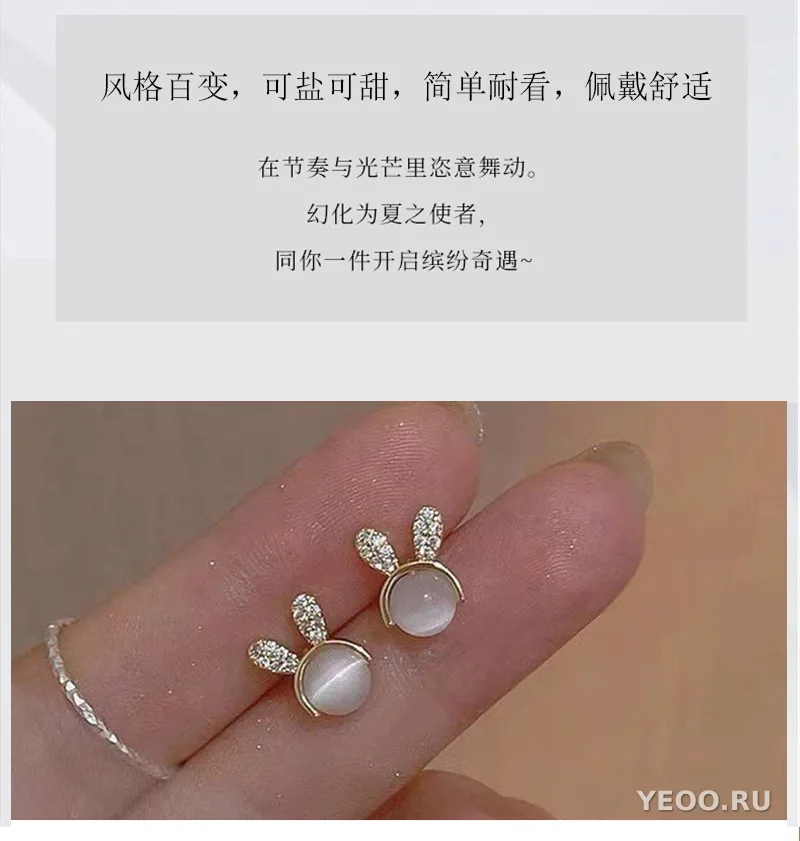 Сережки-гвоздики из серебра 925 пробы, корейский минимализм