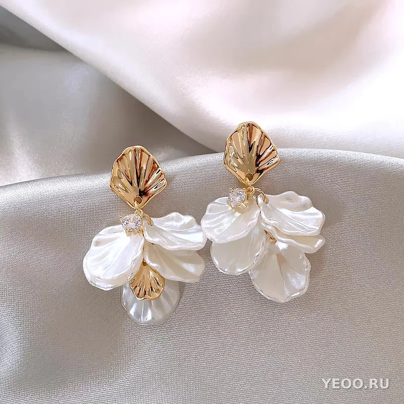 Серьги-гвоздики из серебра 925 пробы с жемчугом, женские, современный стиль