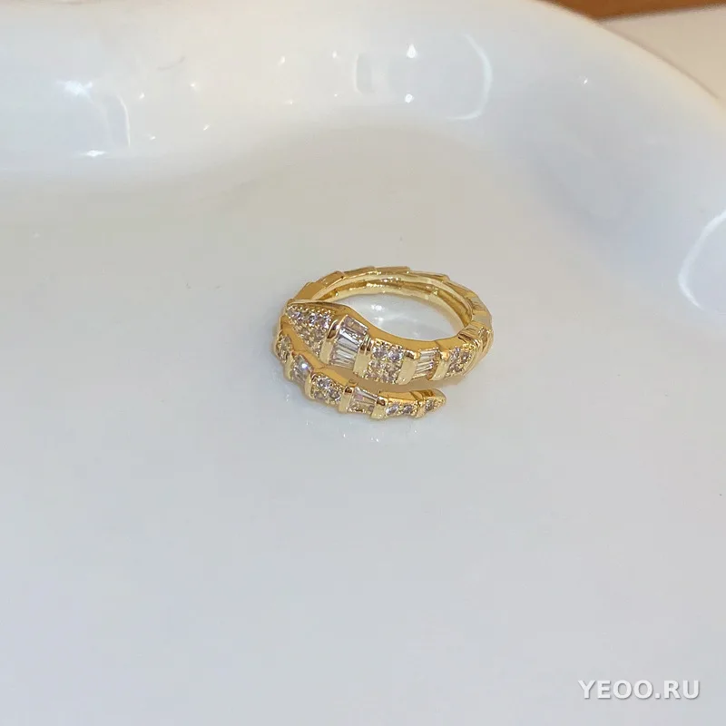 Кольцо женское геометрической формы из сплава с покрытием, открытого типа, с имитацией жемчуга, в корейском