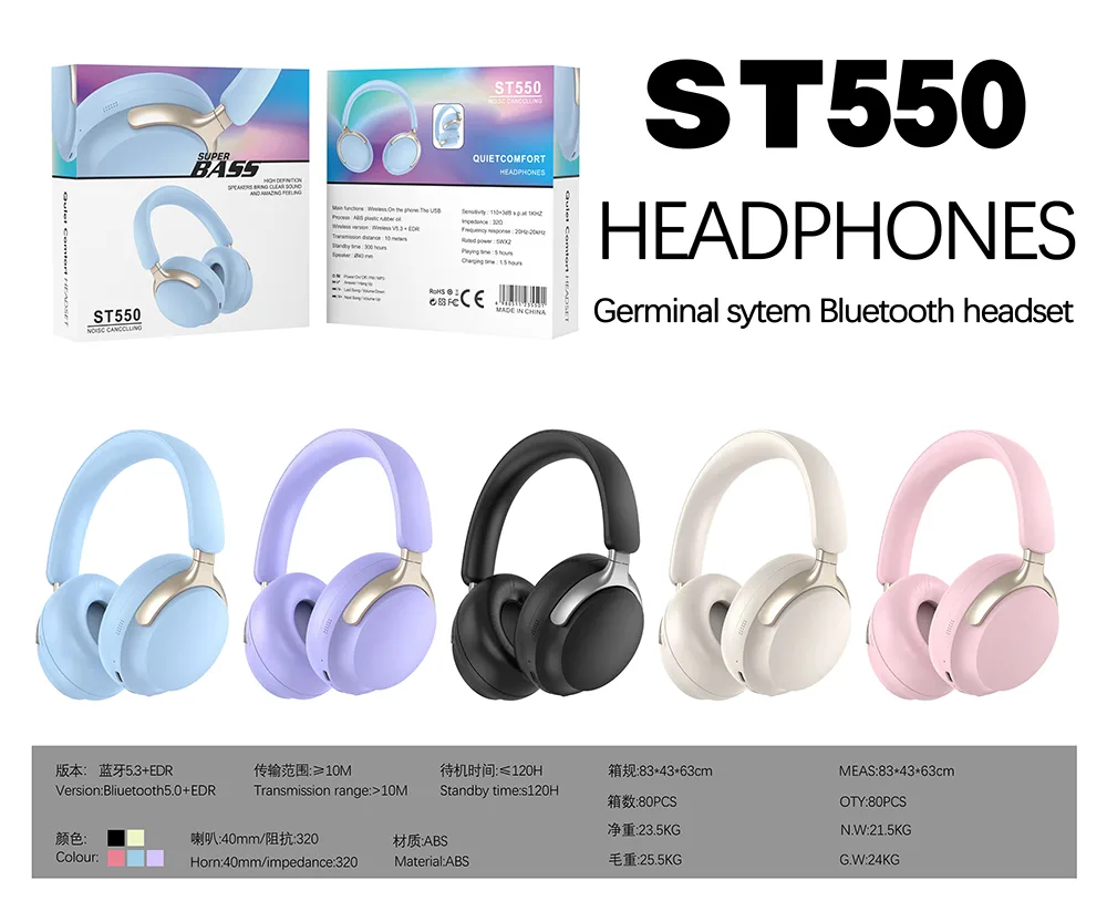Накладные беспроводные Bluetooth-наушники, полноразмерные, стерео, для спорта
