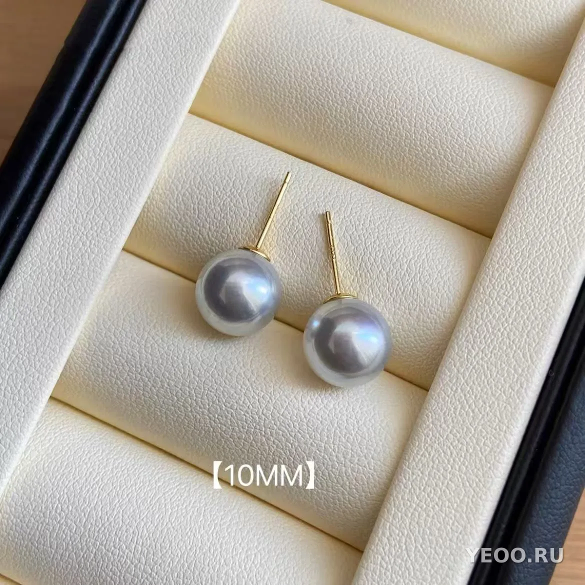 Серьги-гвоздики с жемчугом из серебра 925 пробы, 6/8/10 мм