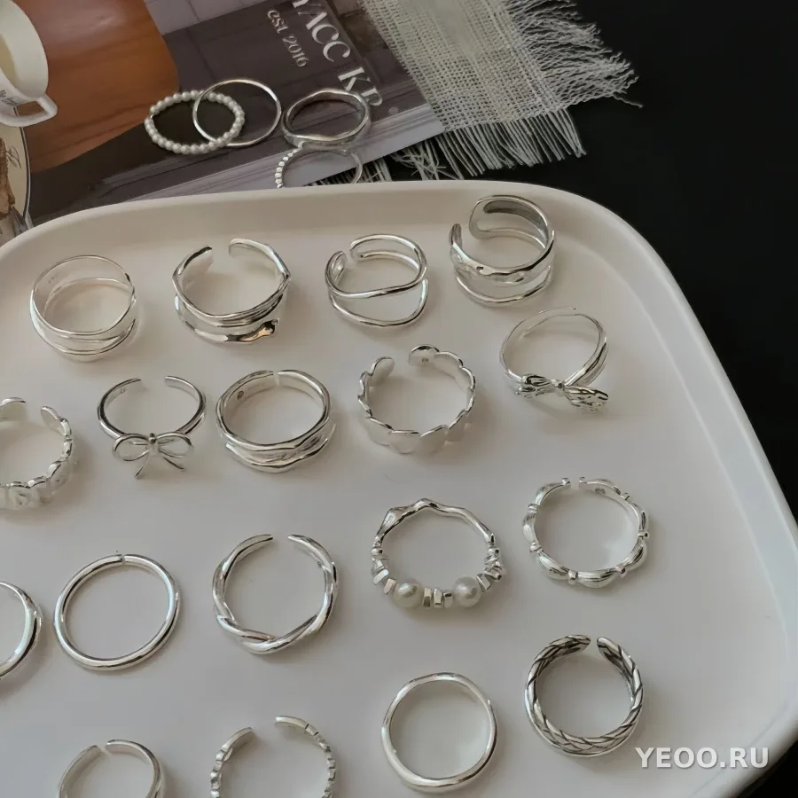 Кольцо женское из серебра 925 пробы, современный дизайн