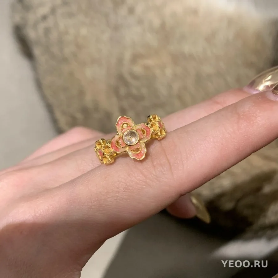 Кольцо бабочка с эмалью, цветное, для женщин, в стиле люкс