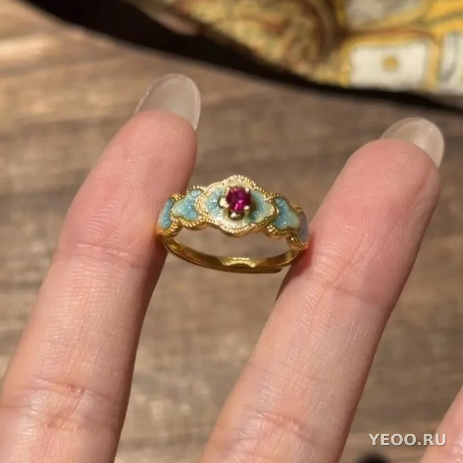 Кольцо бабочка с эмалью, цветное, для женщин, в стиле люкс