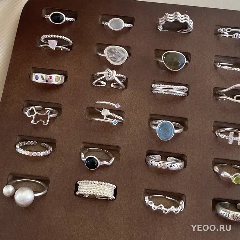 Серебряное кольцо 925 пробы, женское, минималистичный дизайн в стиле Instagram