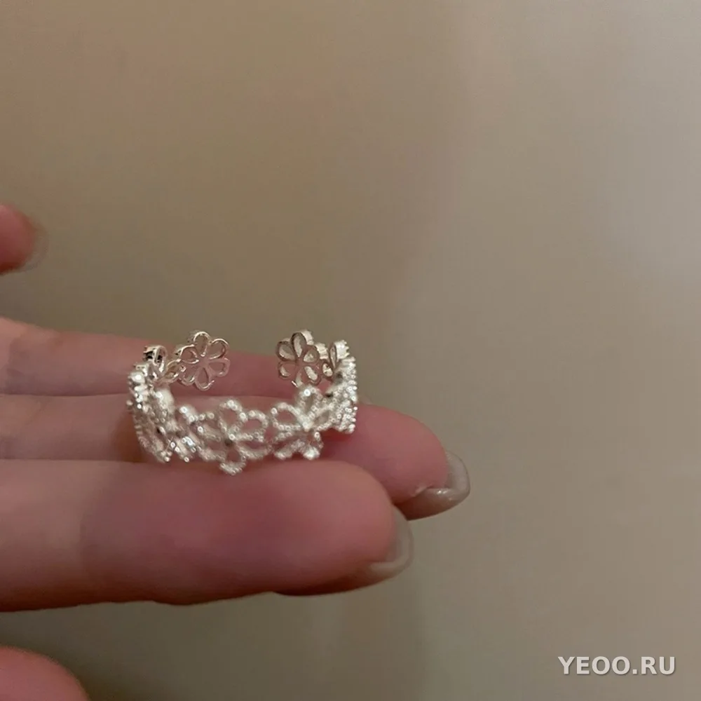 Серебряное кольцо 925 пробы, женское, минималистичный дизайн в стиле Instagram