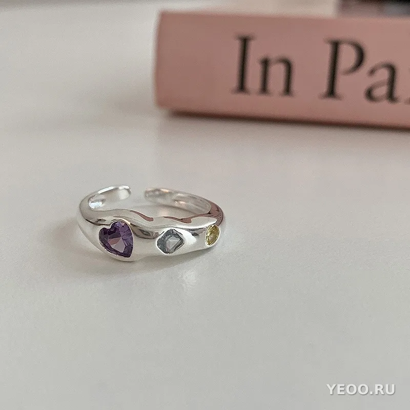 Серебряное кольцо 925 пробы, женское, минималистичный дизайн в стиле Instagram