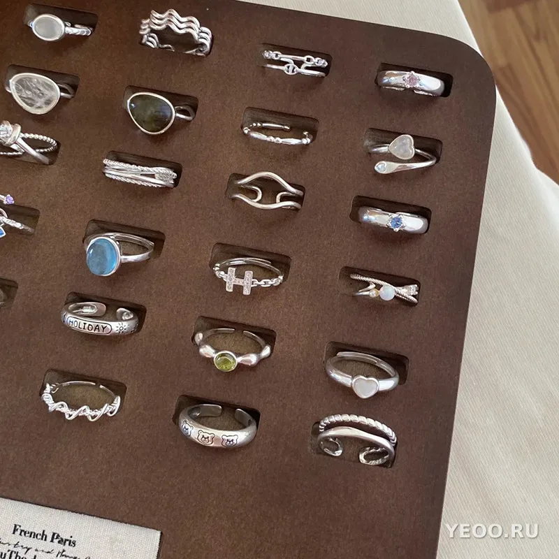 Серебряное кольцо 925 пробы, женское, минималистичный дизайн в стиле Instagram