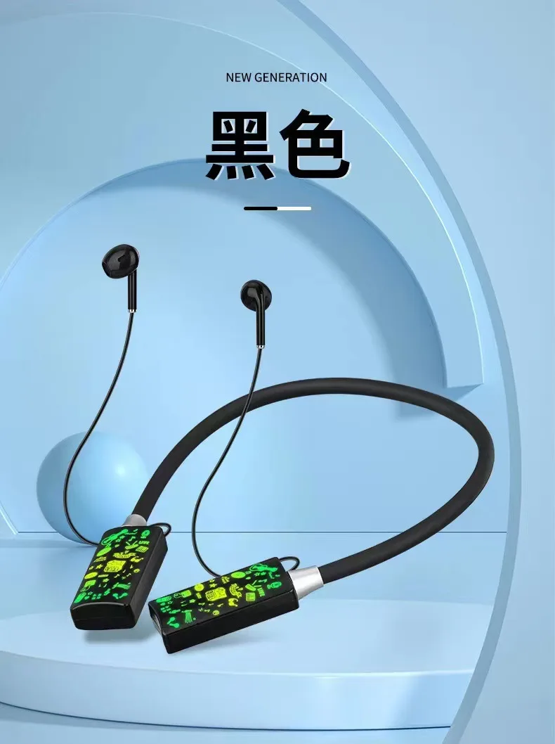 Беспроводные Bluetooth-наушники-ожерелье, вставные, спортивные, длительное время работы от аккумулятора