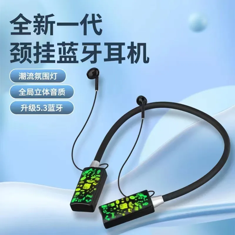 Беспроводные Bluetooth-наушники-ожерелье, вставные, спортивные, длительное время работы от аккумулятора