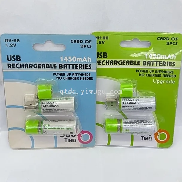 Аккумуляторные батареи с USB-зарядкой, AA/AAA, 1,2 В